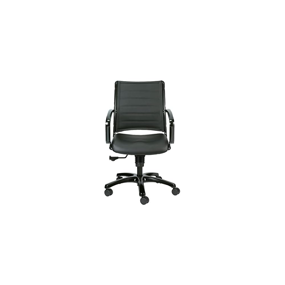 Eurotech Seating Europa Titanium Mid Back Chair, Black