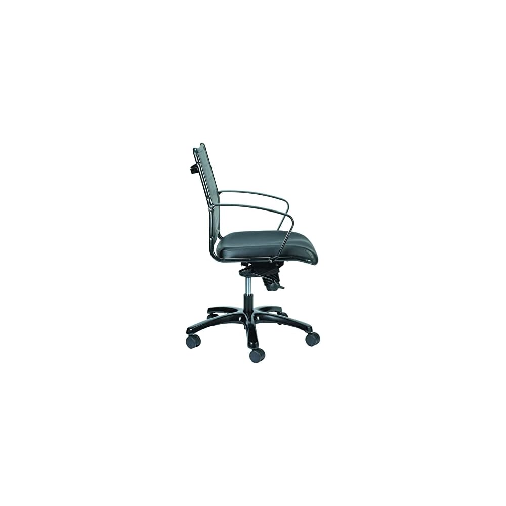 Eurotech Seating Europa Titanium Mid Back Chair, Black