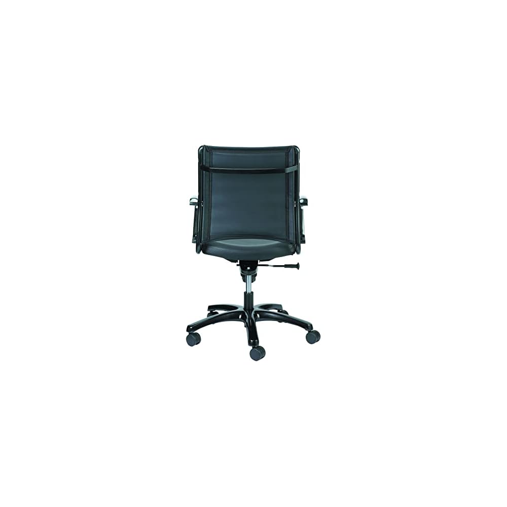 Eurotech Seating Europa Titanium Mid Back Chair, Black