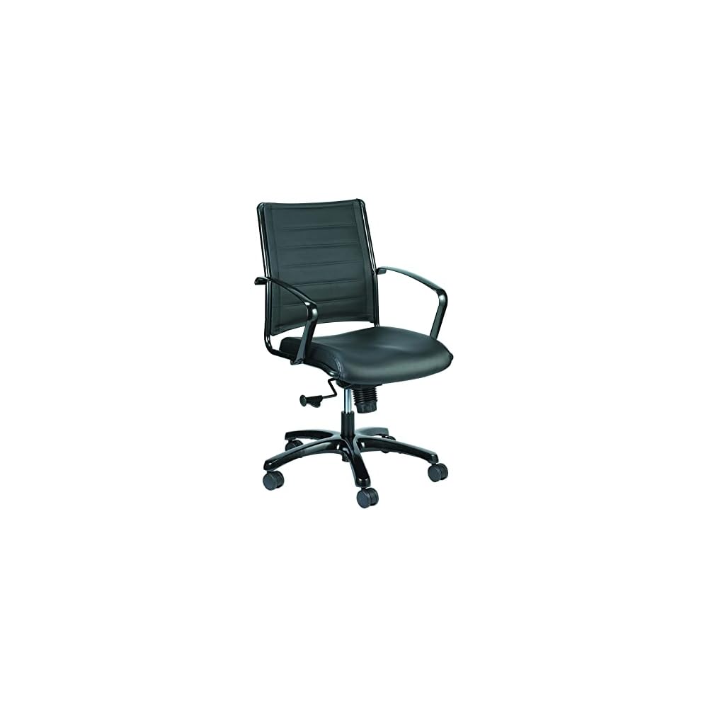 Eurotech Seating Europa Titanium Mid Back Chair, Black
