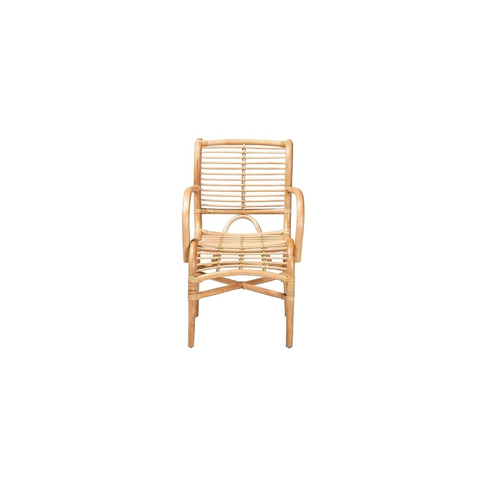 bali & pari Seminyak Modern Bohemian Natural Rattan Accent Chair