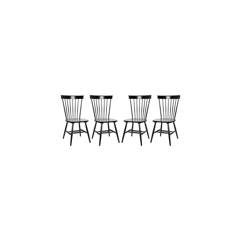 SAFAVIEH Parker Spindel Wood Accent Chair Set of 4, 17.3" Seat AMH8500E