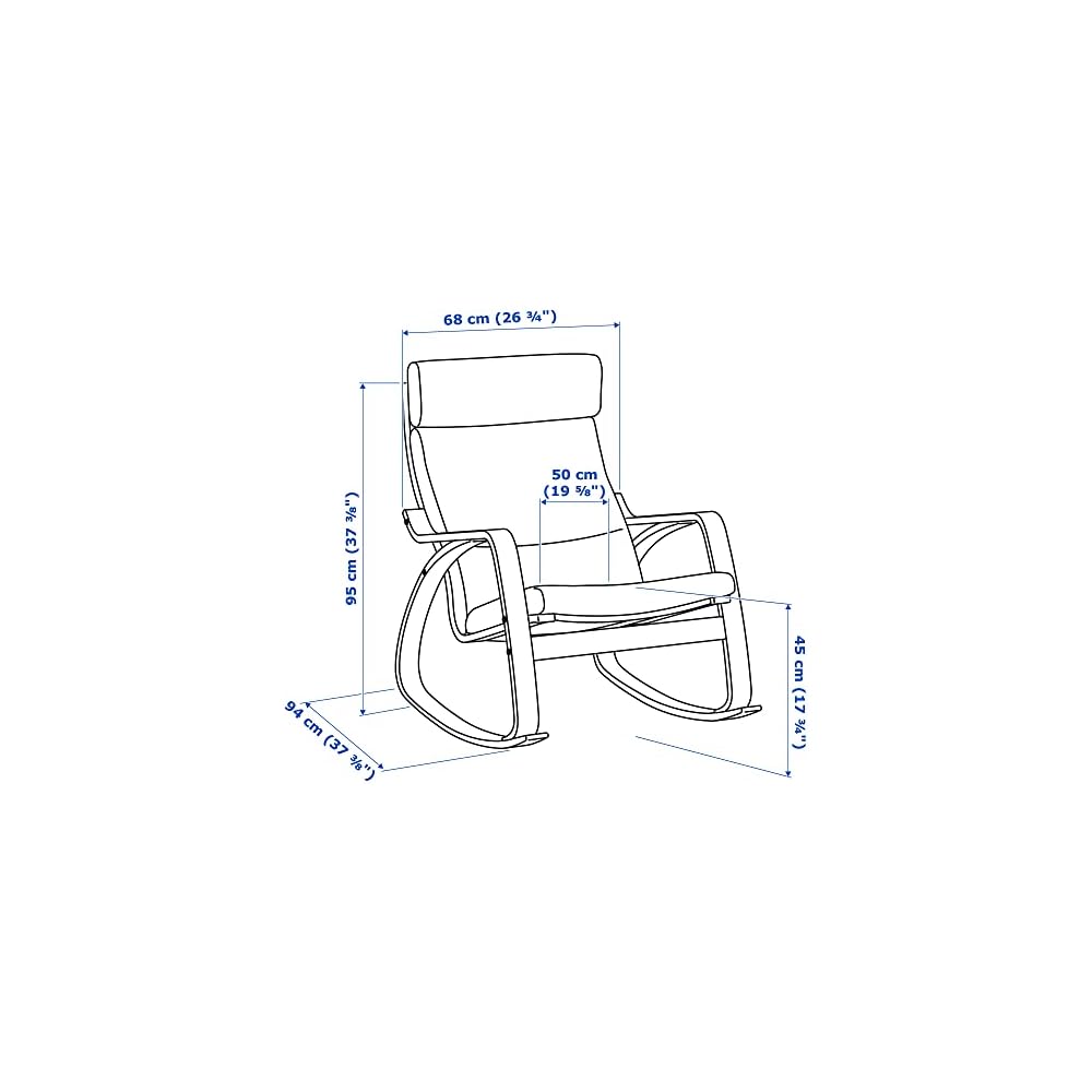 ProTuning POÄNG Rocking-chair, black-brown/Hillared anthracite