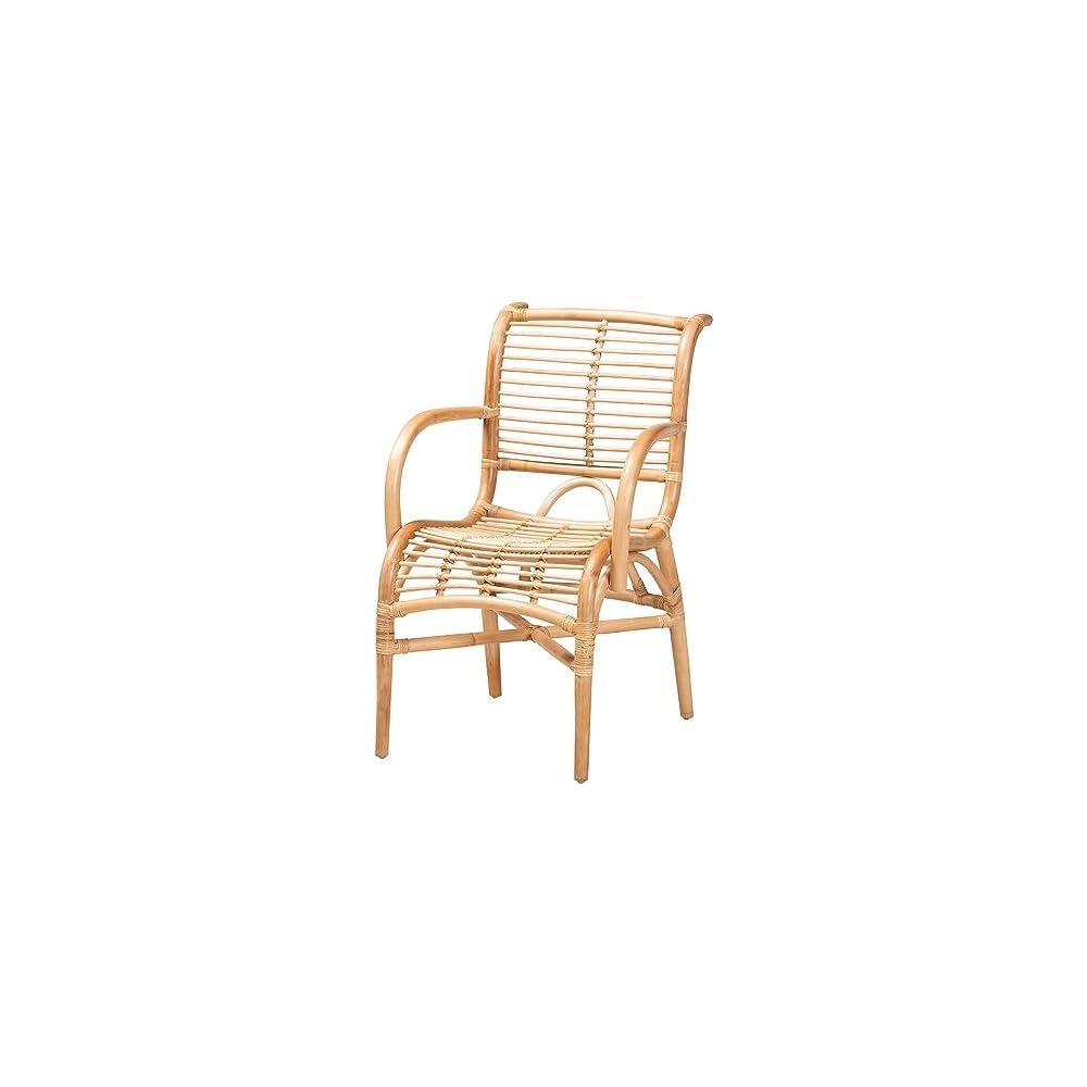 bali & pari Seminyak Modern Bohemian Natural Rattan Accent Chair