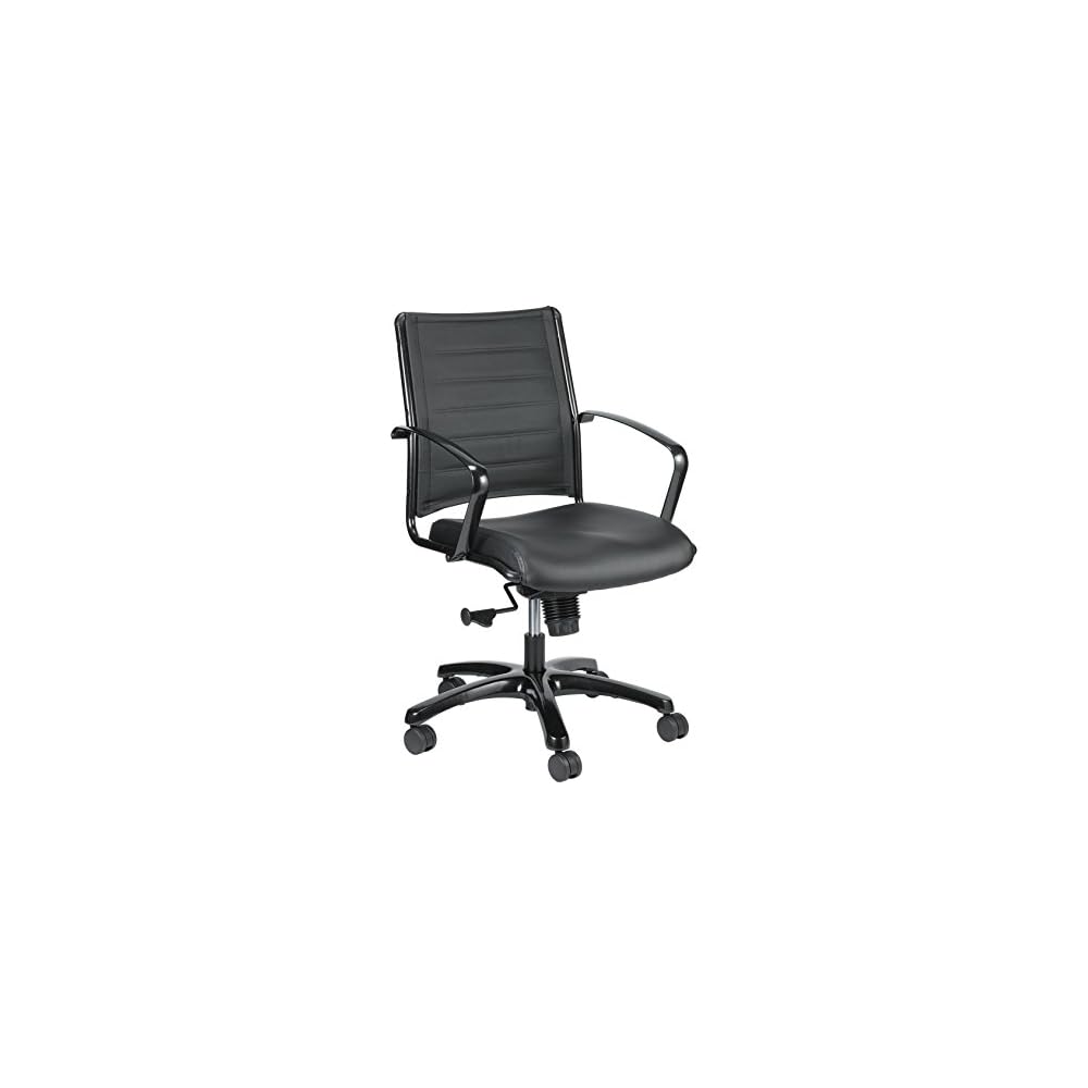 Eurotech Seating Europa Titanium Mid Back Chair, Black