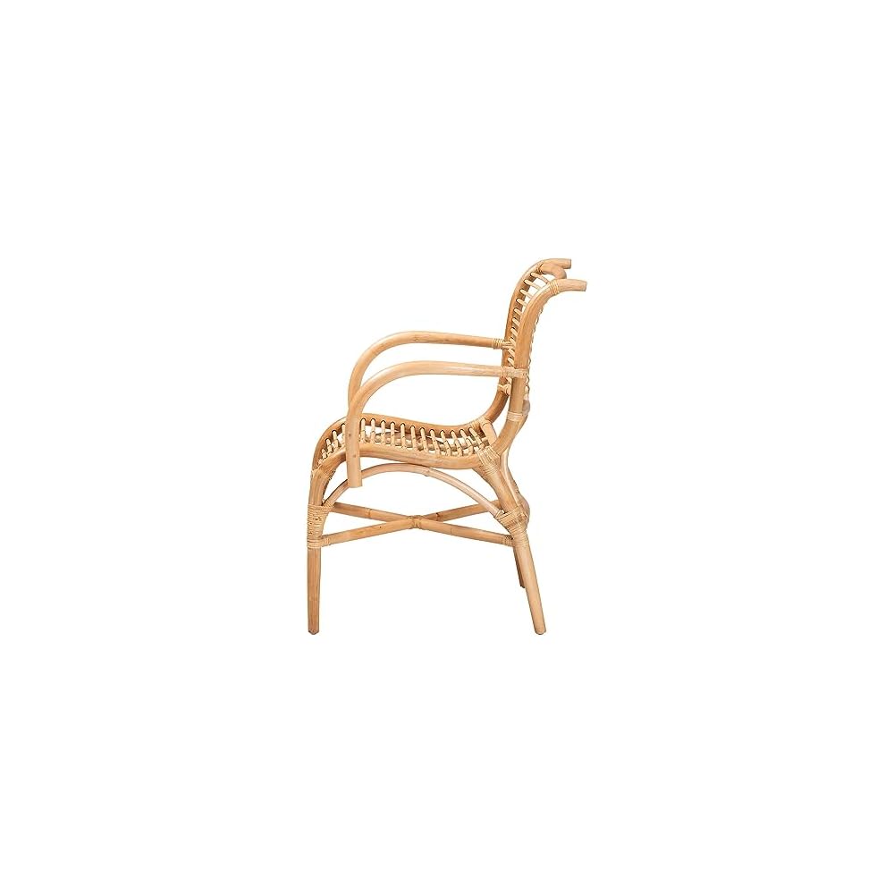 bali & pari Seminyak Modern Bohemian Natural Rattan Accent Chair