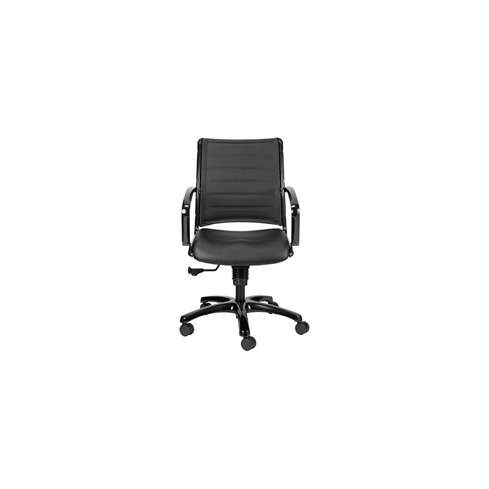 Eurotech Seating Europa Titanium Mid Back Chair, Black