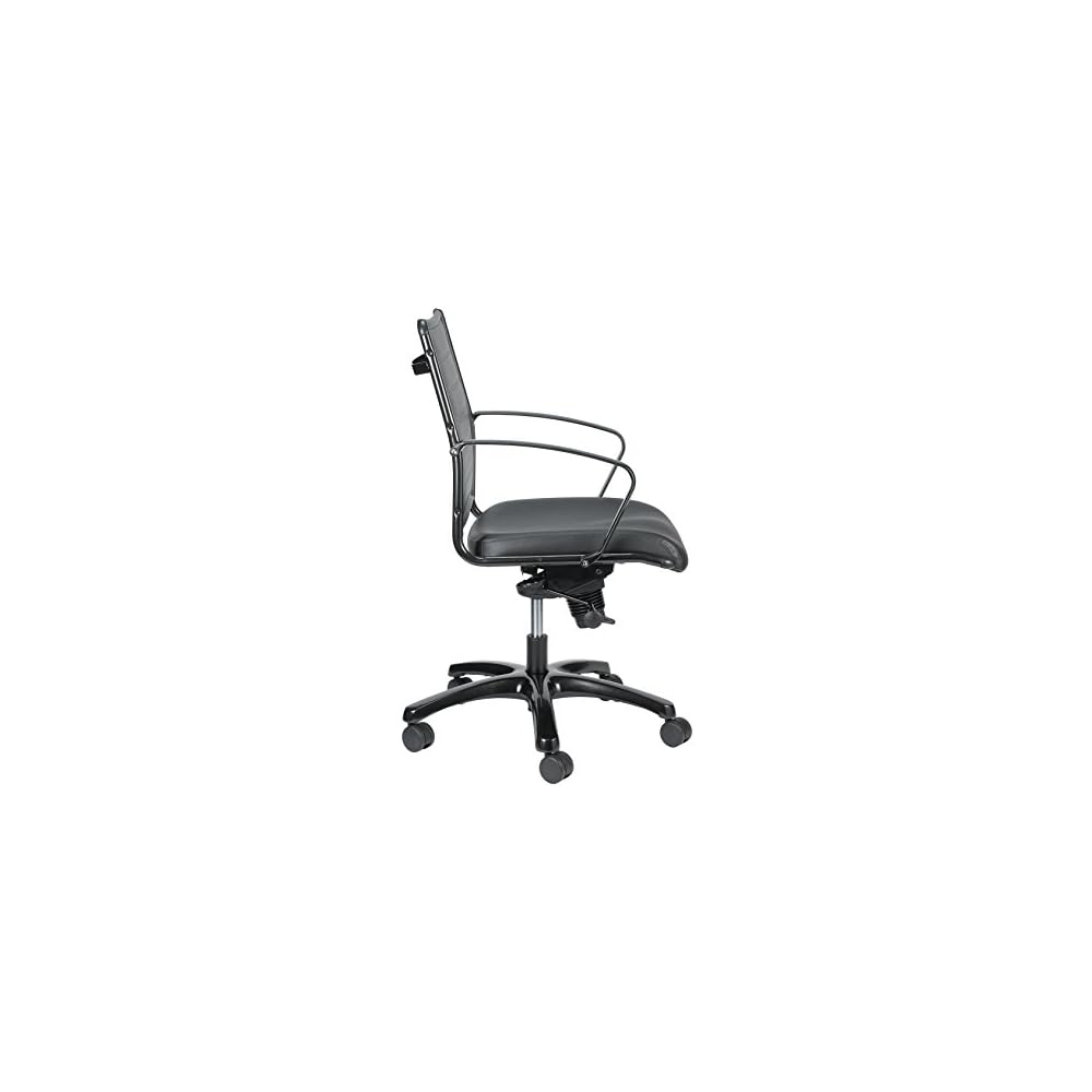 Eurotech Seating Europa Titanium Mid Back Chair, Black