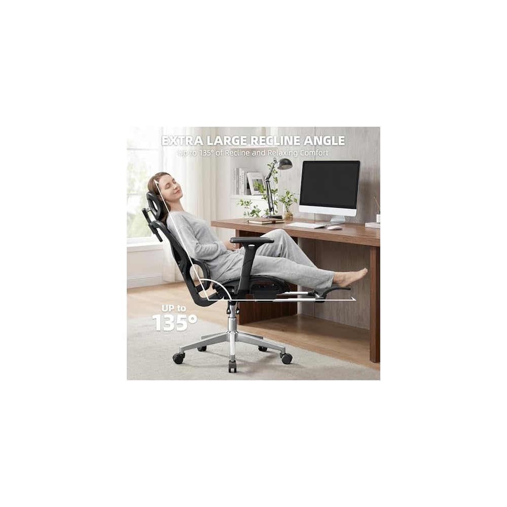 Ergonomic Office Chair, Mesh Computer Chair,400lbs Capacity