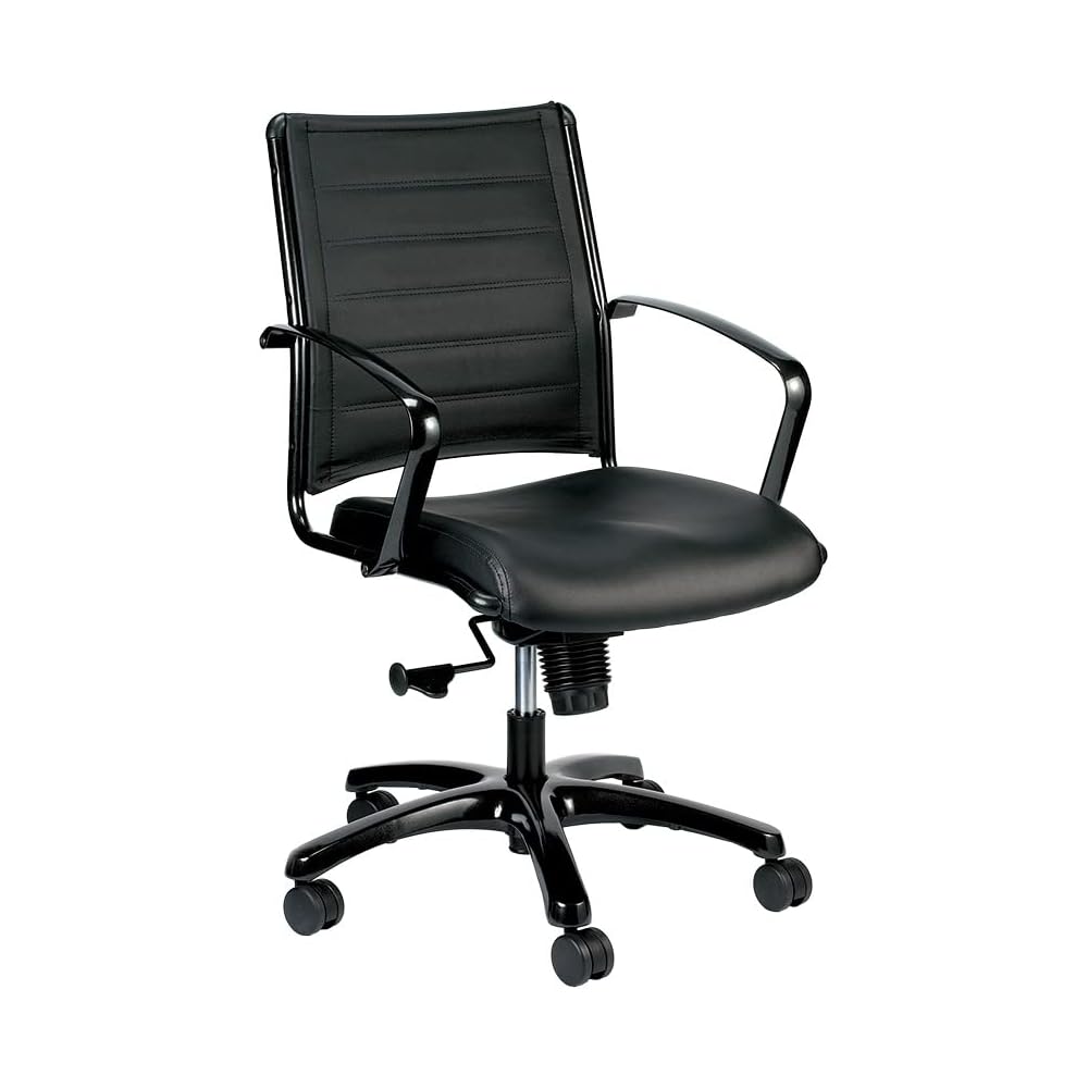 Eurotech Seating Europa Titanium Mid Back Chair, Black