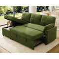Jocisland Sleeper Sofa with Storage, Sofa Bed with Pull Out Couch, Green